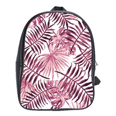 Pink Leaves School Bag (xl)