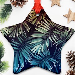 Tropical Leaves Ornament (star) by goljakoff