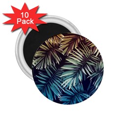 Tropical Leaves 2 25  Magnets (10 Pack)  by goljakoff