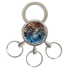 Tropical Leaves 3-ring Key Chain by goljakoff