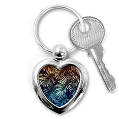 Tropical Leaves Key Chain (heart) by goljakoff