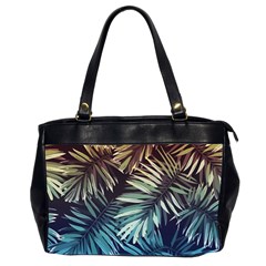 Tropical Leaves Oversize Office Handbag (2 Sides) by goljakoff