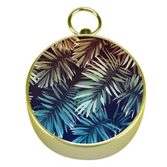 Tropical Leaves Gold Compasses by goljakoff