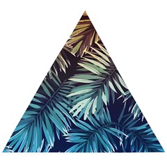 Tropical Leaves Wooden Puzzle Triangle by goljakoff