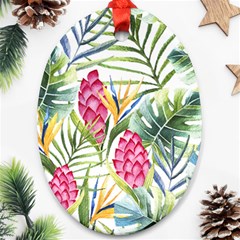 Tropical flowers Ornament (Oval)