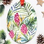 Tropical flowers Ornament (Oval) Front