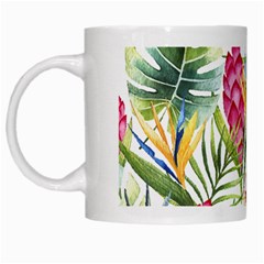 Tropical flowers White Mugs