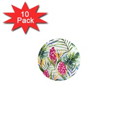 Tropical flowers 1  Mini Magnet (10 pack) 