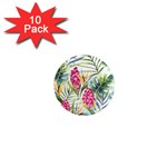 Tropical flowers 1  Mini Magnet (10 pack)  Front