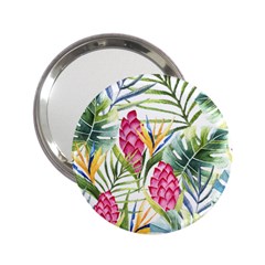 Tropical flowers 2.25  Handbag Mirrors