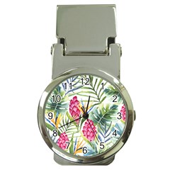 Tropical flowers Money Clip Watches