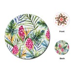 Tropical flowers Playing Cards Single Design (Round) Front