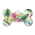 Tropical flowers Dog Tag Bone (One Side) Front