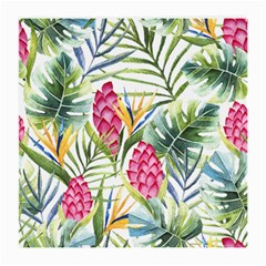 Tropical flowers Medium Glasses Cloth (2 Sides)