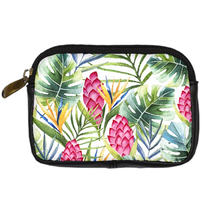 Tropical flowers Digital Camera Leather Case