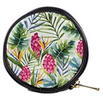 Tropical flowers Mini Makeup Bag Front