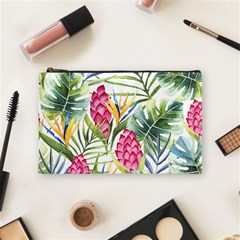 Tropical flowers Cosmetic Bag (Medium)