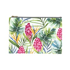 Tropical flowers Cosmetic Bag (Large)