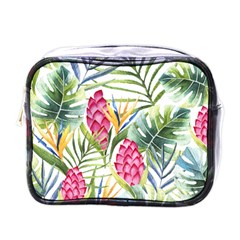 Tropical flowers Mini Toiletries Bag (One Side)