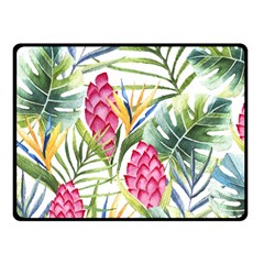 Tropical flowers Fleece Blanket (Small)