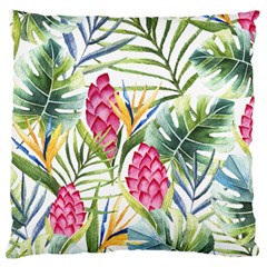 Tropical Flowers Large Cushion Case (one Side)