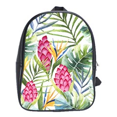 Tropical Flowers School Bag (xl) by goljakoff