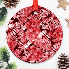 Red Leaves Ornament (round) by goljakoff