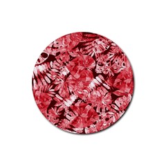 Red Leaves Rubber Coaster (round)  by goljakoff