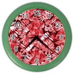 Red Leaves Color Wall Clock by goljakoff