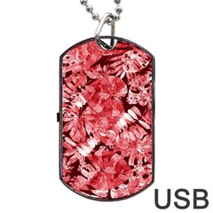 Red Leaves Dog Tag Usb Flash (two Sides) by goljakoff