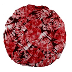 Red Leaves Large 18  Premium Flano Round Cushions by goljakoff