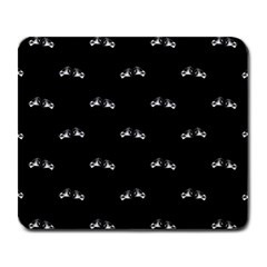 Black And White Boxing Motif Pattern Large Mousepads by dflcprintsclothing