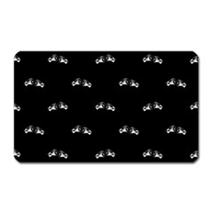 Black And White Boxing Motif Pattern Magnet (rectangular) by dflcprintsclothing