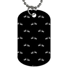 Black And White Boxing Motif Pattern Dog Tag (two Sides) by dflcprintsclothing