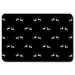 Black And White Boxing Motif Pattern Large Doormat  30 x20  Door Mat