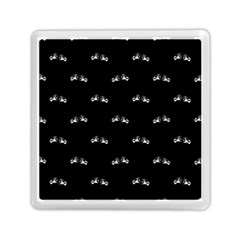 Black And White Boxing Motif Pattern Memory Card Reader (square) by dflcprintsclothing