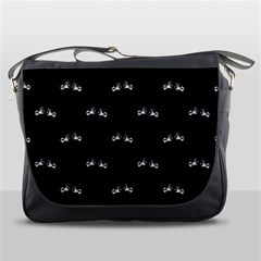 Black And White Boxing Motif Pattern Messenger Bag