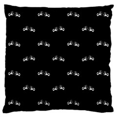 Black And White Boxing Motif Pattern Large Cushion Case (two Sides)