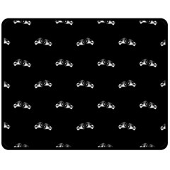 Black And White Boxing Motif Pattern Double Sided Fleece Blanket (medium)  by dflcprintsclothing