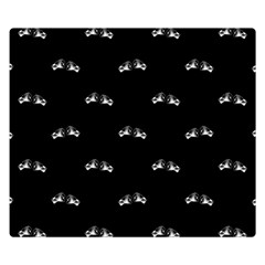 Black And White Boxing Motif Pattern Double Sided Flano Blanket (small)  by dflcprintsclothing