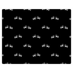 Black And White Boxing Motif Pattern Double Sided Flano Blanket (medium)  by dflcprintsclothing