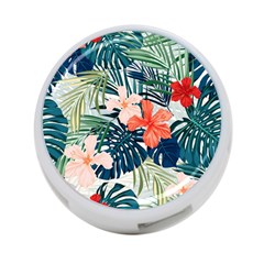 Tropical Flowers 4-port Usb Hub (one Side) by goljakoff