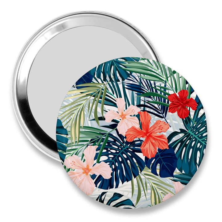 Tropical flowers 3  Handbag Mirrors