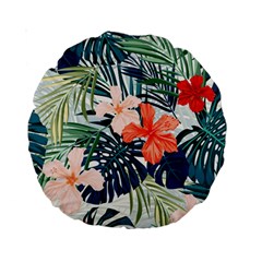 Tropical Flowers Standard 15  Premium Round Cushions by goljakoff