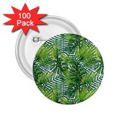 Green Leaves 2 25  Buttons (100 Pack)  by goljakoff