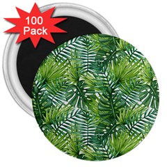 Green Leaves 3  Magnets (100 Pack) by goljakoff