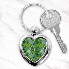 Green Leaves Key Chain (heart) by goljakoff