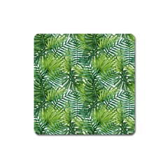 Green Leaves Square Magnet by goljakoff