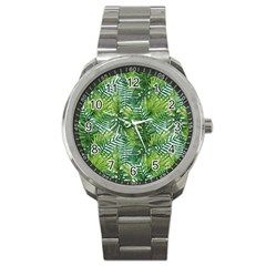 Green Leaves Sport Metal Watch by goljakoff