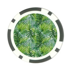 Green Leaves Poker Chip Card Guard by goljakoff